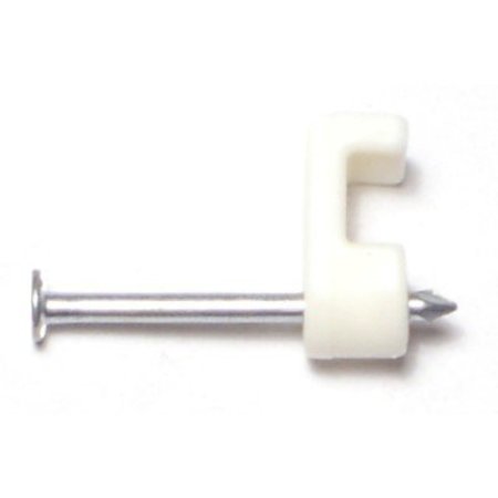 MIDWEST FASTENER 6mm White Plastic Nail Wire Clips 50PK 64191